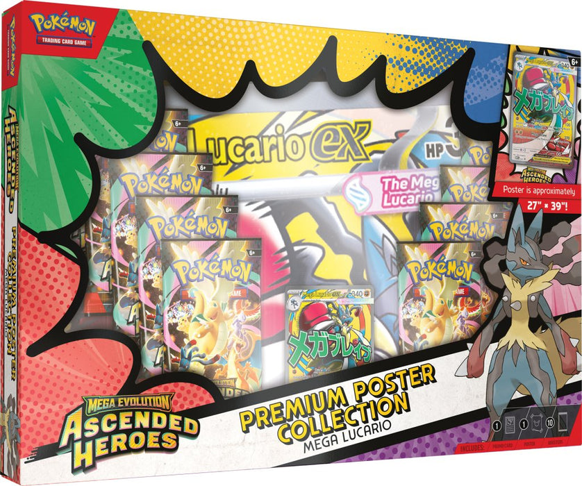 Pokemon - TCG - Ascended Heroes Premium Poster Collection—Mega Lucario ex