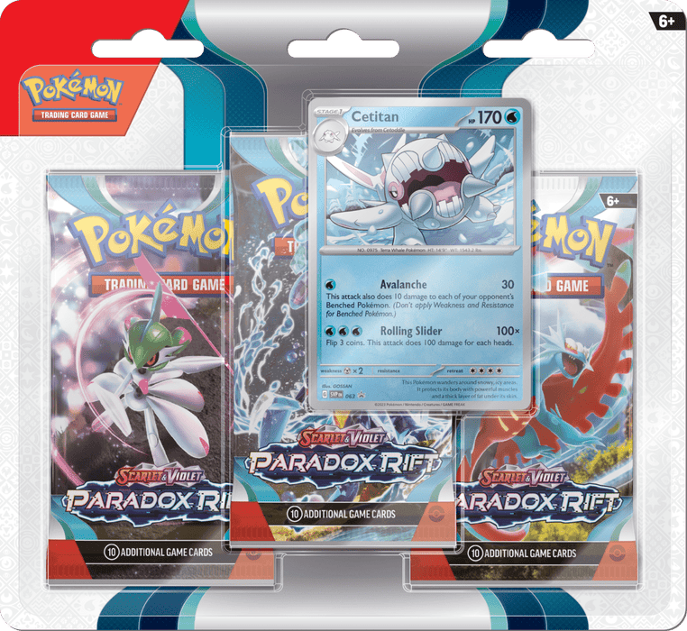 Pokemon - TCG - Paradox Rift Three Pack Booster Blister