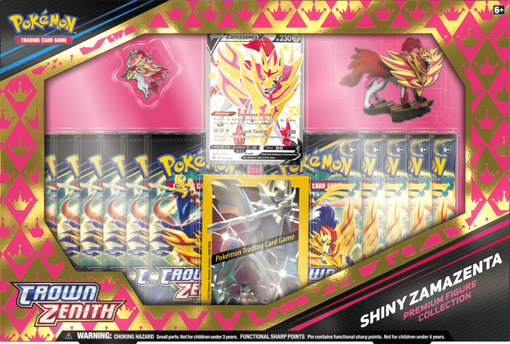 Pokemon - TCG - Crown Zenith Shiny Zacian/Zamazenta Figure Box
